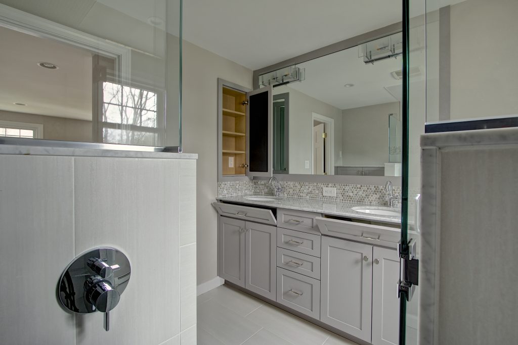 Contemporary Bathroom Remodel by Jensen Hus Design Build