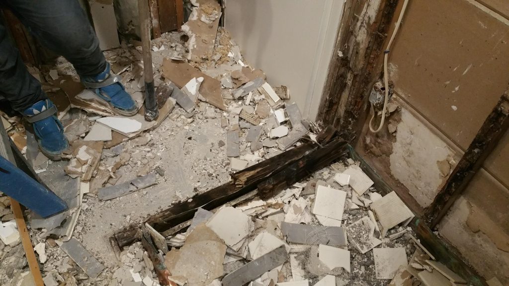 Bathroom Demolition in Newton MA