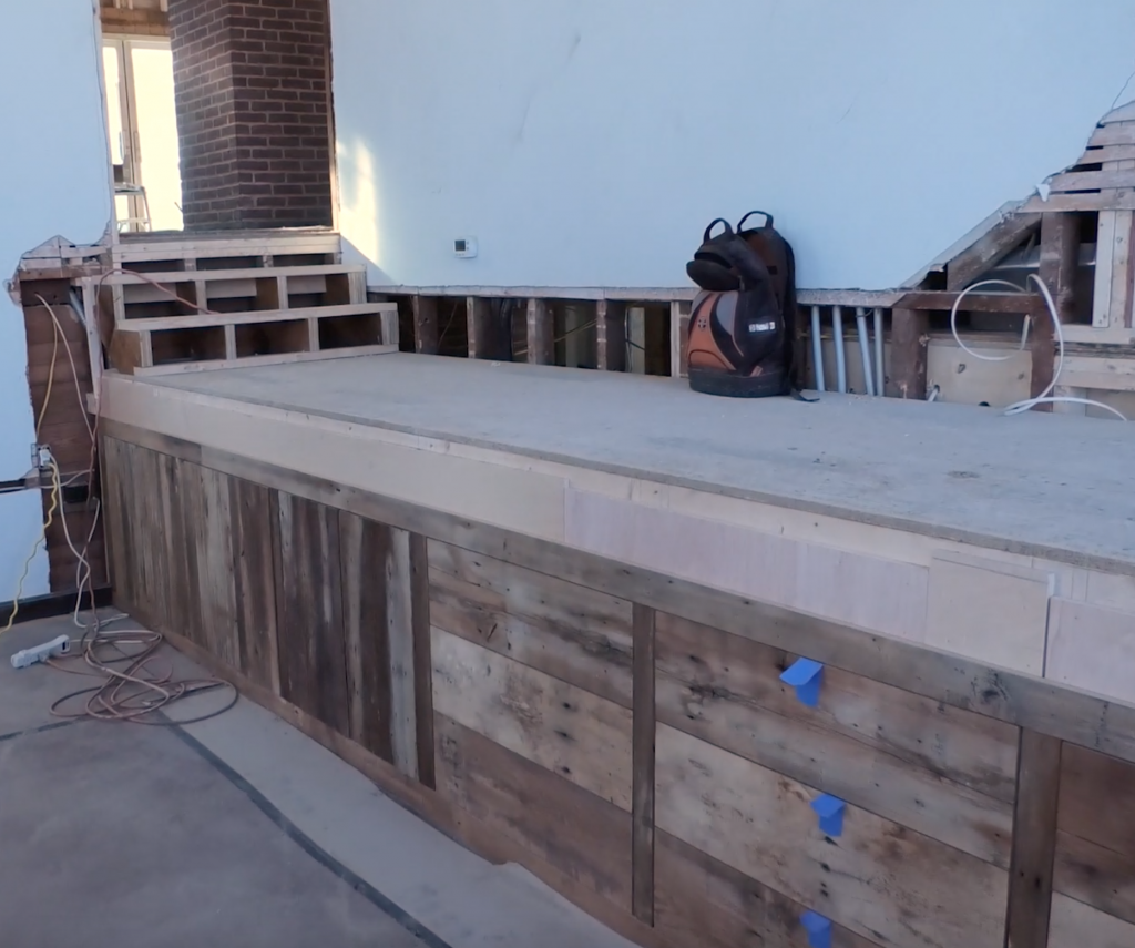 Custom Jensen Hus built-ins made from reclaimed poplar