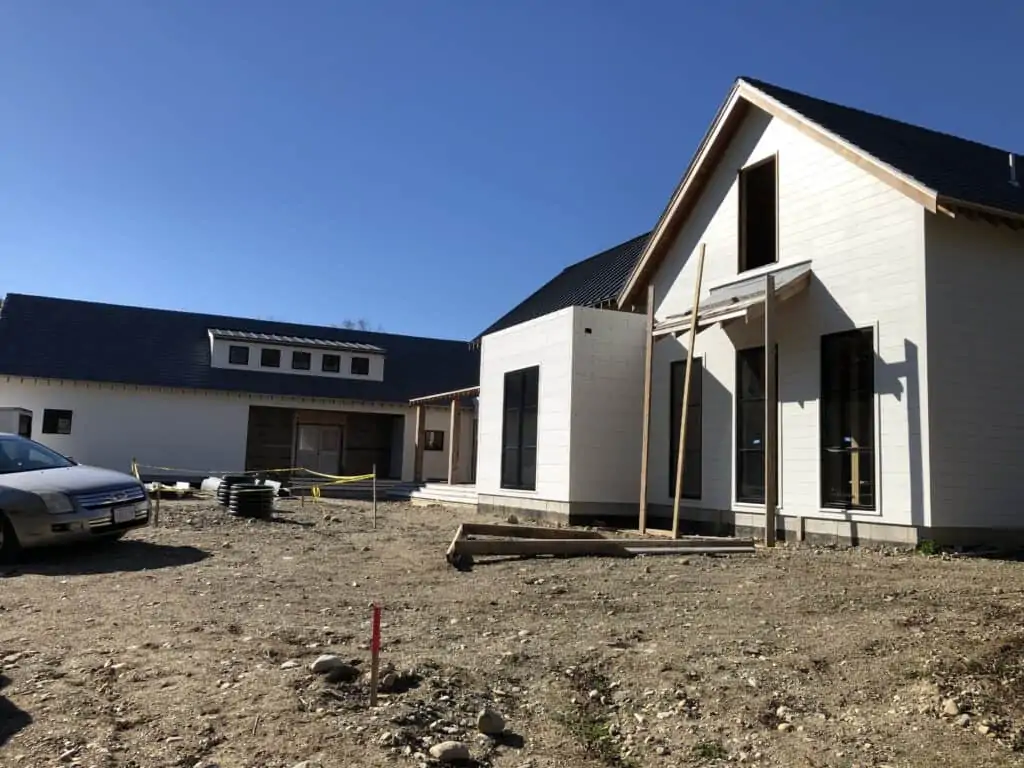 White Siding Sherborn Farmhouse