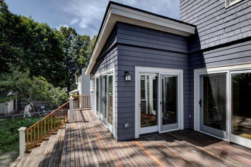 Deck and Glass Doors Watertown MA Contemporary Design Build