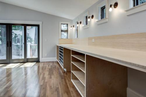 Custom Bamboo Cabinets and Counters Watertown MA Contemporary Design Build