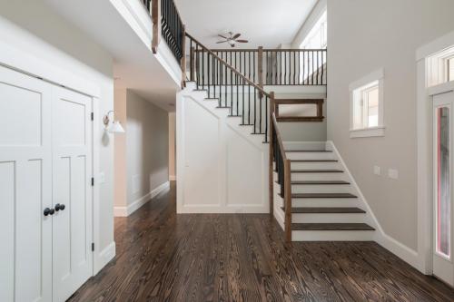 Foyer Staircase Contemporary Design Sherborn MA