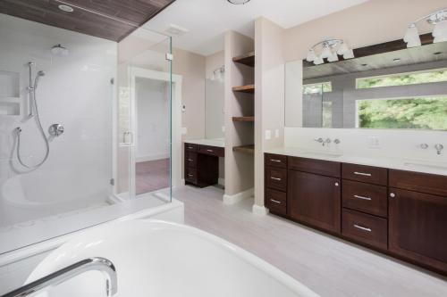 Bathroom Vanity and Shelving Contemporary Design Sherborn MA