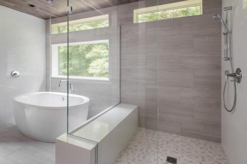 Bathroom Shower Contemporary Design Sherborn MA