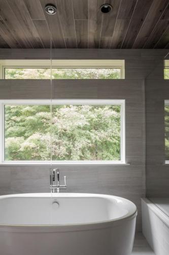 Master Bathroom Window Contemporary Design Sherborn MA