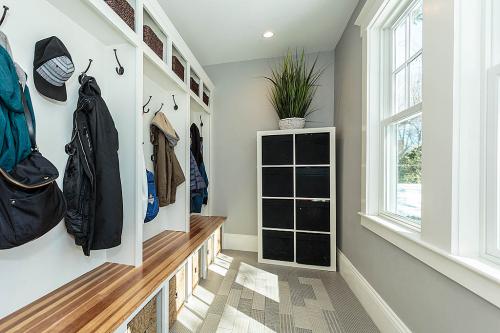 Mud Room Bright Belmont MA Contemporary Design