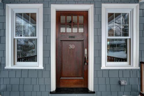 Front Door Bright Belmont MA Contemporary Remodel