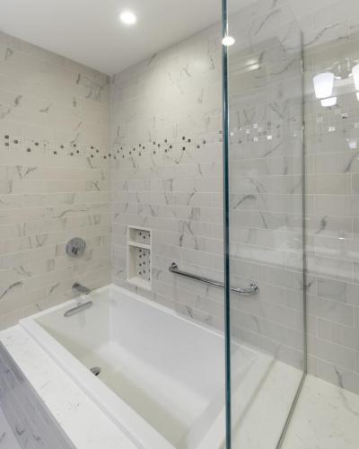 Inside Shower Contemporary Design Acton MA