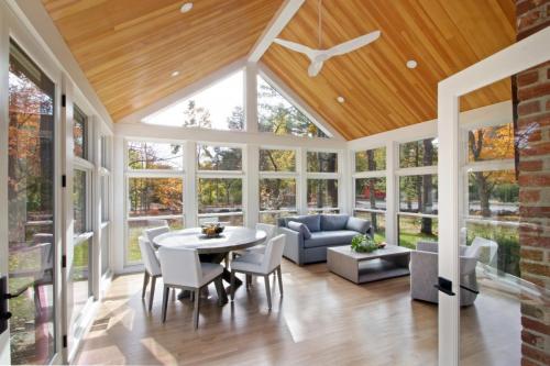 Sunroom Contemporary Design in Weston MA