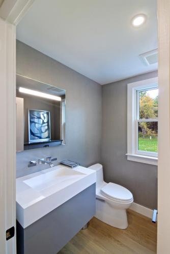 First Floor Bathroom Contemporary Design in Weston MA