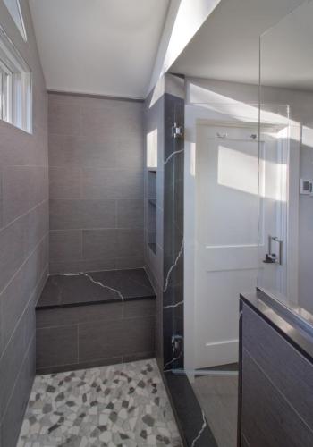 Inside Shower Contemporary Design in Weston MA