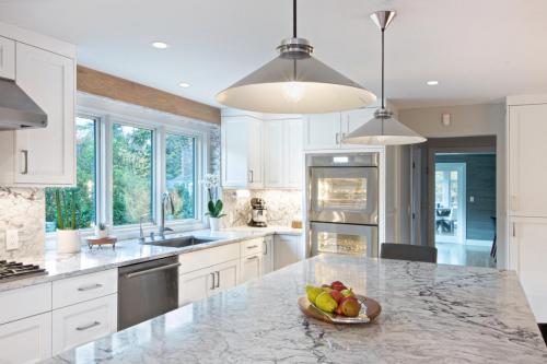 Full Kitchen Remodel Contemporary Design in Weston MA