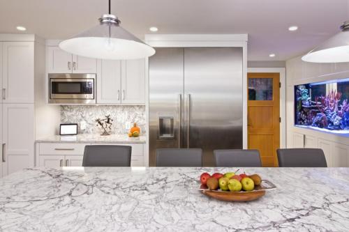 New Appliances Kitchen Remodel Contemporary Design in Weston MA