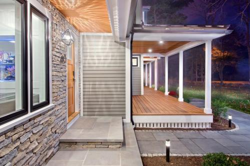 Front Porch Contemporary Design in Weston MA